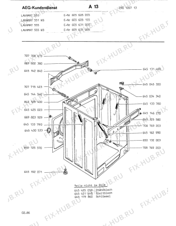 Взрыв-схема стиральной машины Aeg LAV551 - Схема узла Section4